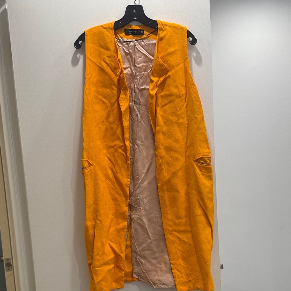 Zara Vibrant Orange Sleeveless Vest
